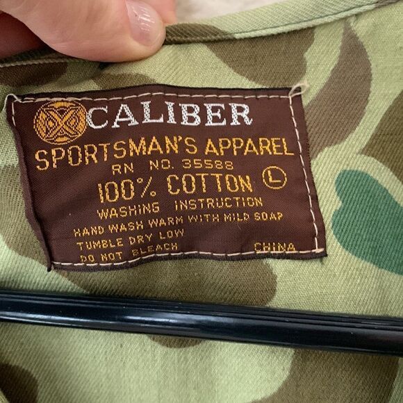 Vintage Caliber Camo Hunting 80’s Suede Bird/Field Vest‎ - Picture 3 of 9